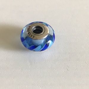 Two Toned Blue Glass Pandora Charm